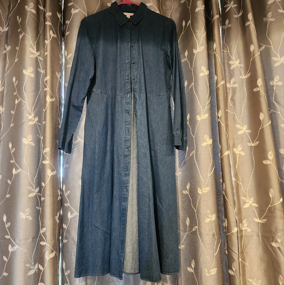 Popsugar denim maxi dress size S
